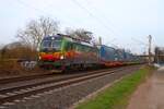 BUDAMAR Siemens Vectron 193 807-5 mit LKW Walter KLV in Maintal Ost am 07.03.26