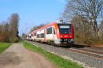VIAS/Odenwaldbahn Bombardier Itino VT115+VT1xx+VT1xx (615 615-1+615 xxx-x+615 xxx-x) am 07.03.26 in Maintal Ost