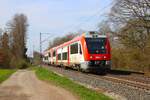 VIAS/Odenwaldbahn Bombardier Itino VT107+VT1xx (615 607-1+615 xxx-x) am 07.03.26 in Maintal Ost