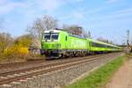Flixtrain 6193 449-6 mit dem FLX10 in Maintal Ost am 19.03.26 
