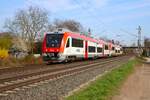 VIAS/Odenwaldbahn Bombardier Itino VT114+VT1xx (615 114-1+615 xxx-x) am 07.03.26 in Maintal Ost