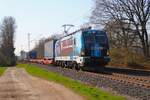 Railpool/ DPB Rail Infra Service Siemens Vectron 6193 186-4 mit LKW Walter KLV in Maintal Ost am 19.03.26