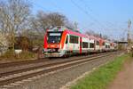 VIAS/Odenwaldbahn Bombardier Itino VT103+VT1xx+VTxxx (615 103-1+615 xxx-x+615 xxx-x) am 19.03.26 in Maintal Ost