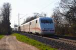 DB Fernverkehr ICE1 (401 008-3) am 19.03.26 in Maintal Ost