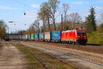 DB Cargo Bombardier Traxx 185 382-5 mit KLV Zug am 02.04.26 in Kahl am Main