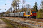 Kreisbahn Siegen-Wittgenstein Vossloh G2000 (273 018-2) mit Coilwagen in Kahl am Main am 02.04.26