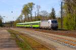 Flixtrain Siemens Vectron 7193 010-4 mit dem FLX10 in Kahl am Main am 09.04.26