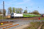 Flixtrain Siemens Vectron 7193 602-8 mit dem FLX10 in Kahl am Main am 09.04.26