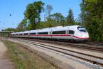 DB Fernverkehr Siemens ICE3 Velaro D (407 xxx) am 24.04.26 in Kahl am Main