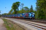 DPB Siemens Vectron 6193 186-4 mit LKW Walter KLV Zug in Kahl am Main am 24.04.26