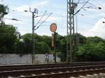 Ein Vorsignal am 27.06.15 bei Hanau Hbf