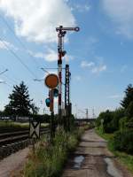 Vor- und Einfahrsignal am 27.06.15 bei Hanau Hbf Südeinfahrt 