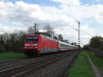 DB Fernverkehr 101 039-6 am 08.04.16 bei Hanau West mit einen IC