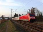 DB Fernverkehr 101 074-3 mit IC am 08.02.17 bei Hanau West