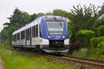 Regionalverkehr Start Alstom Coradia iLint Wasserstofftriebzug 554 261 am 20.05.24 in Liederbach 