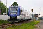 Regionalverkehr Start Alstom Coradia iLint Wasserstofftriebzug 554 109 am 20.05.24 in Liederbach