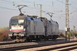 Am 19.10.2017 ist ein Doppeltpack MRCE Tauri zwischen Heidelberg und Mannheim unterwegs.