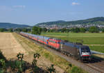 ES 64 U2-018(182 518)mit DPE 20096 auf dem Weg nach Reutlingen.(Hirschberg-Heddesheim 14.7.2018).