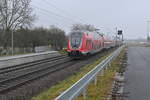 Soeben sind die Doppeleinheit RB Züge 67 und 68 durch Weinheim Sulzbach gen Weinheim Hbf gefahren.14.12.2021  