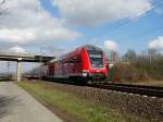 DB Regio Hessen Dosto Steuerwagen am 25.02.15 bei Ladenburg