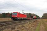 DB Cargo 187 135-9 mit gemischten Güterzug am 08.02.19 in Mainz Bischofsheim Netztrennstelle 