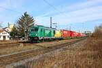 CFL Cargo Bombardier Traxx 188 062-4 mit Erontrans KLV in Dieburg am 03.03.24