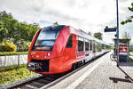 622 024 trifft als RB 13341 (Weinheim (Bergstr) Hbf - Fürth (Odenw)), im Bahnhof Fürth (Odenw) ein.