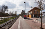 Blick auf den Bahnhof von Fürth (Odenwald), am 26.3.2016.