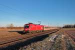 ÖBB Siemens Taurus 1116 194-2 mit EC und 1116 xxx-x am Ende in Wolfskehlen am 14.02.21