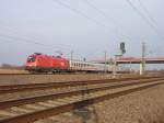 1116 125 am 23.2.11 mit dem IC 2056 Heidelberg - Saarbr�cken bei B�hl-Iggelheim.