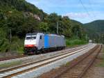 186 108 von Railpool fhrt als Lz am 06.08.2011 durch Lambrecht    