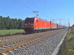 185 012-2 und 185 019-7 ziehen einen PKP Kohlezug am 15.09.2011 bei Landstuhl in Richtung Homburg (Saar)
