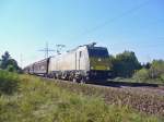 186 169-9 von Euro Cargo Rail  zieht einen Güterzug am 28.09.2011 durch Landstuhl  