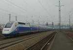 Ganz überraschend kamen TGV Duplex 4701 und 4702 am 30.01.2012 als Testfahrt durch Kaiserslautern