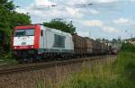 185 598-0 ist mit einem Kokszug am 26.06.2012 bei Kaiserslautern Pfaffwerk