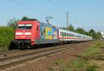 101 001-6 (Klagenfurt) ist mit dem IC 2056 Heidelberg - Saarbrcken am 04.09.2012 in Kennelgarten