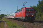 181 213-0 (Saar) ist mit dem IC 2351 Saarbrcken - Stuttgart am 08.09.2012 in Kennelgarten