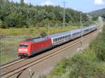 101-110 rauscht am 17.9.10 mit dem IC 2196 Stuttgart - Saarbrcken bei Kirkel gen Rohrbach.