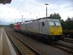 186 304-2 und 186 322-4 (Euro Cargo Rail) stehen beide abgestelltam 21.06.2011 in Einsiedlerhof     