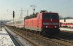 181 223-9 zieht den IC 2055 Saarbrcken - Heidelberg am 02.02.2012  nach Kaiserslautern