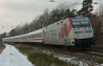 101 144-4 (Hertha BSC Berlin) zieht den IC 2351 Saarbrcken - Stuttgart am 10.02.2012 durch Kennelgarten