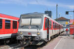 628 521  Achsum  steht als RB 12968 in Kaiserslautern Hbf bereit (05.04.2025)