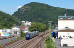 620 408 fährt als RB Mainz - Idar-Oberstein pünktlich um 16.40 Uhr in den Bahnhof Kirn an der Nahe ein.