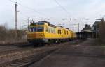 Schienenprfzug 719 001 durchfuhr am 05.03.2013 den Hauptbahnhof Saarlouis in Richtung Dillingen.