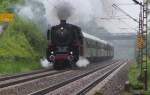 01 150 im Saarland unterwegs - Richtiges Sauwetter herrschte am 10.05.2014 im Saarland.