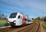   Der fünfteilige SÜWEX Stadler FLIRT 3 - 429 614 / 429 114 als RE 1   Südwest-Express  gekuppelt mit dem dreiteiligem CFL Stadler KISS 23033 (nicht im Bild) als RE 11  Benelux-Express 