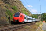 Deutschland
Triebwagen 429 620 von DBR und 2307 von CFL in Lehmen.
RE1 4112 Koblenz HBF - Saarbr�cken Hbf/Luxembourg
24/7/2026