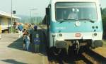 Ein Sonderzug nach der Stillegung der Bahn in Blieskastel nach Reinheim.