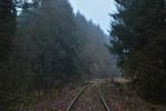 Die Natur hatte sich in den 18Jahren seit der Stilllegung 1998 vieles zurück geholt. Nun wird die Westerwaldquerbahn vielleicht aus dem Dornröschen Schlaf geholt. Denn man plant von Rennerod bis Westerburg eine Draisinenstrecke zu betreiben. Leider ist bis dahin noch viel Arbeit. Bis heute ist die Westerwaldquerbahn bis Rennerod noch größtenteils komplett vorhanden. Telegrafenmasten und Signaltechnik wurden bis heute nicht abgebaut. Blick in Richtung Westerburg.

Halbs 17.12.2016