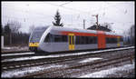 Bahnhof Guntershausen am 26.01.2000: KNE VT 5080101 kam um 10.20 Uhr durch den Bahnhof.
